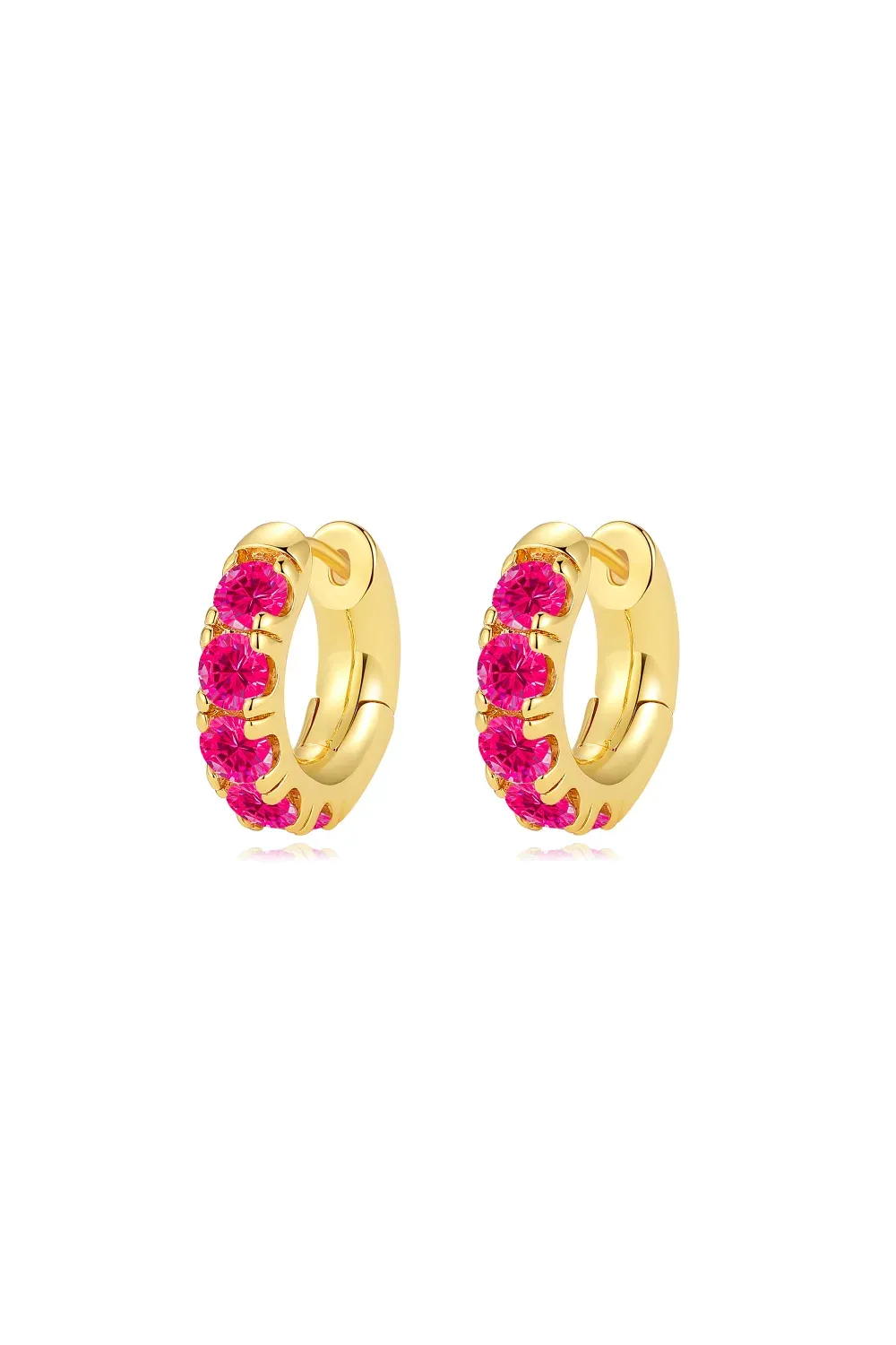 Classicharms-Daniela Gold Huggie Hoop Zirconia Earrings sold by Reitmans product image thumbnail 4