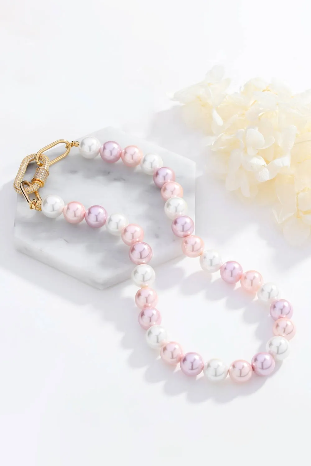 Classicharms-Shell Pearl Necklace With Gem-encrusted Carabiner Lock sold by Reitmans product image thumbnail 5