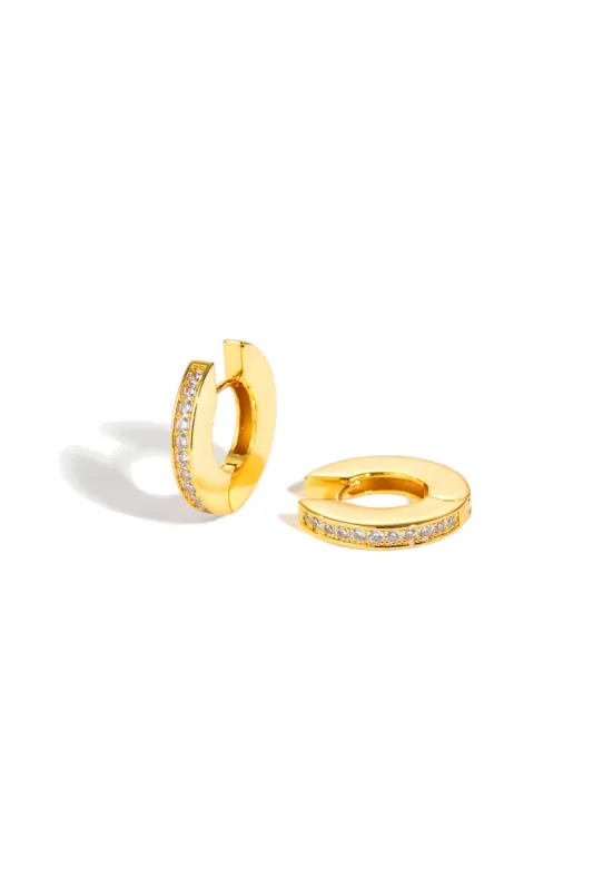 Classicharms-Adara Zirconia Hoop Earrings sold by Reitmans