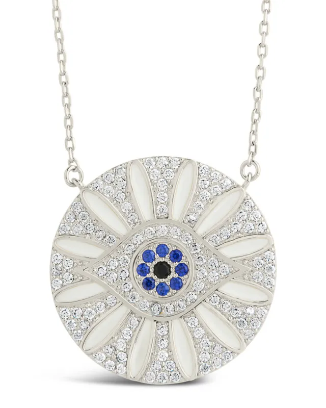 Sterling Forever - Evil Eye & Cz Petal Pendant sold by Reitmans