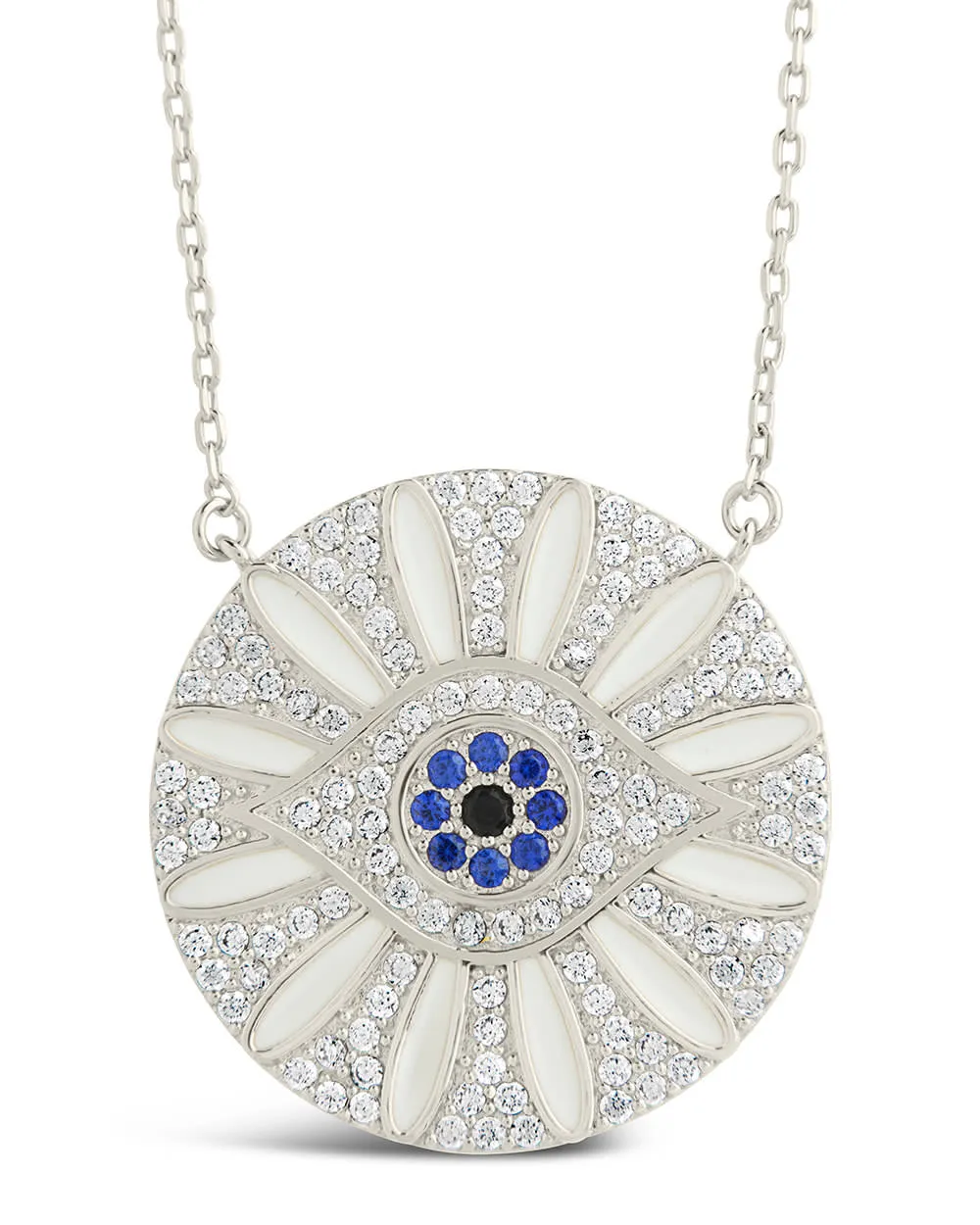 Sterling Forever - Evil Eye & Cz Petal Pendant sold by Reitmans