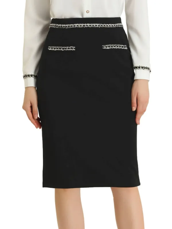 Allegra K- Slim Knee Length Pencil Skirt sold by Reitmans