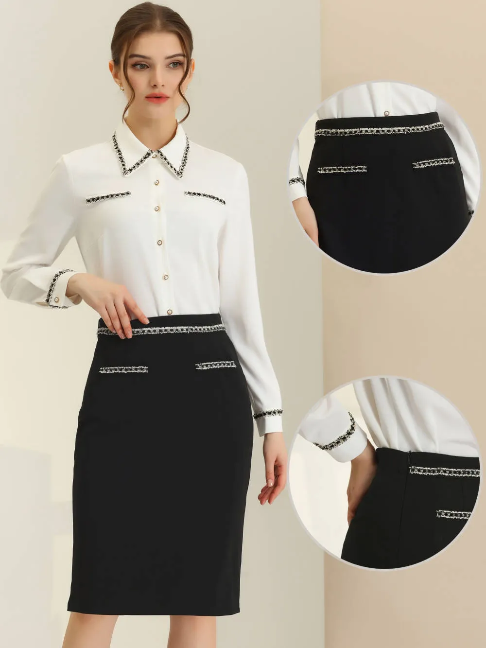 Allegra K- Slim Knee Length Pencil Skirt sold by Reitmans product image thumbnail 2