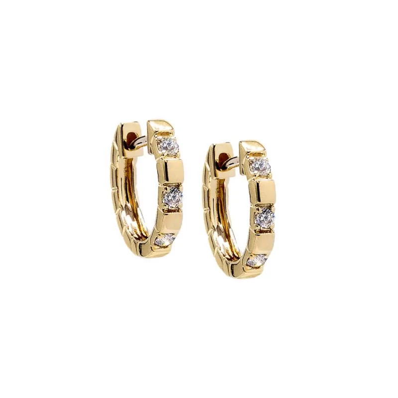 By Adina Eden -SCATTERED DIAMOND HUGGIE EARRING 14K - 14K GOLD sold by Reitmans