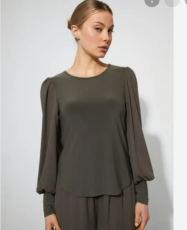 Joseph Ribkoff - Puff Sleeve Top Long Sleeve sold by Reitmans