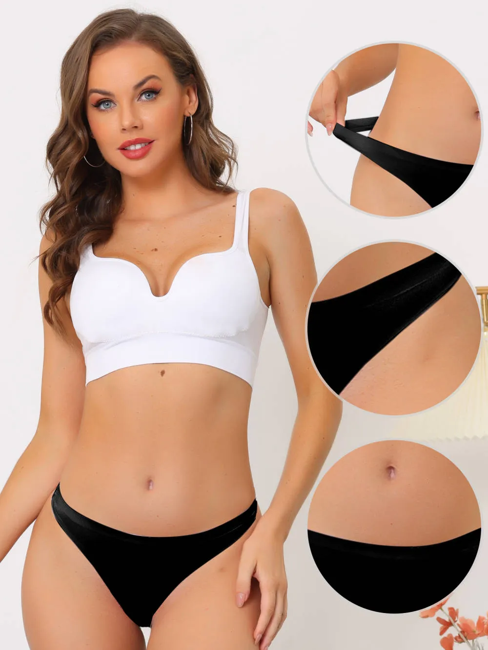 Allegra K- Unlined Satin Invisible Bikini Thongs sold by Reitmans product image thumbnail 3