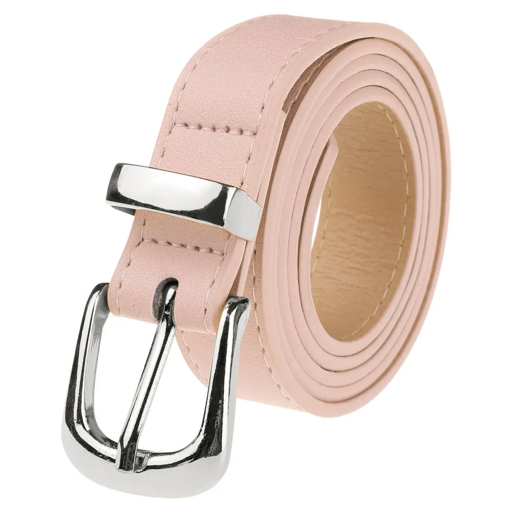 Allegra K- Faux Leather Silver Buckle Waist Belt sold by Reitmans