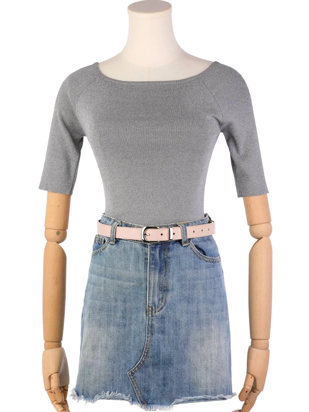 Allegra K- Faux Leather Silver Buckle Waist Belt sold by Reitmans product image thumbnail 5