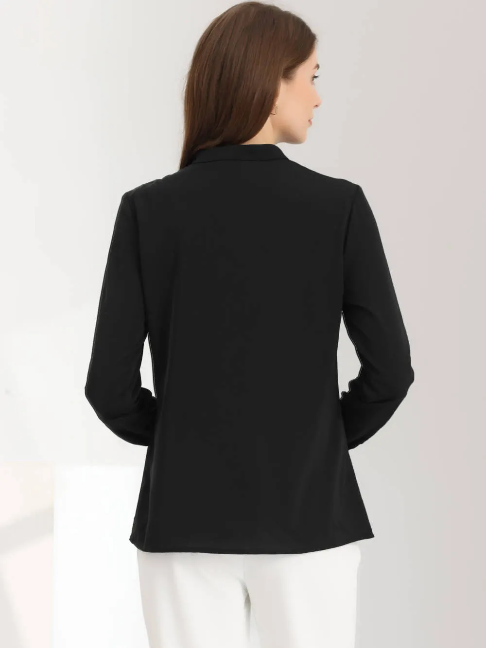 Allegra K - Pleated Mock Neck Blouse sold by Reitmans product image thumbnail 4