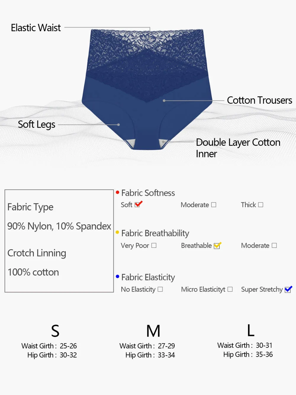 Allegra K- 3 Pack Lace High Waisted Panties sold by Reitmans product image thumbnail 5