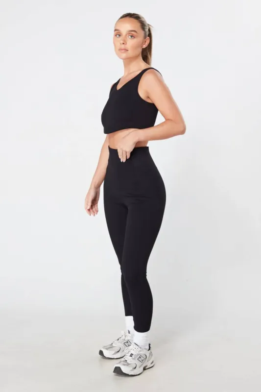 Twill Active Ribbed Legging - MOCHA sold by Reitmans