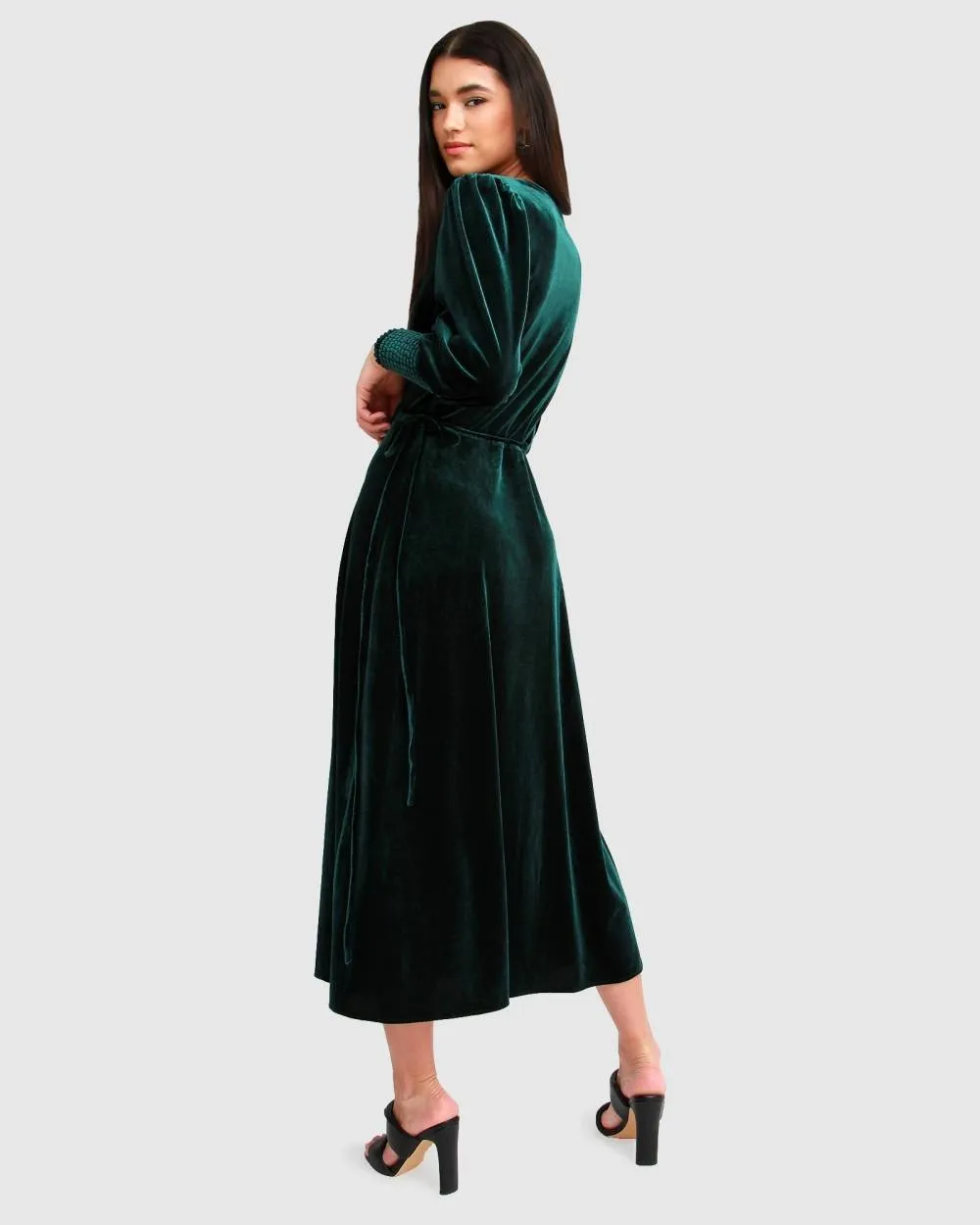Belle & Bloom Current Mood Velvet Wrap Dress sold by Reitmans product image thumbnail 5