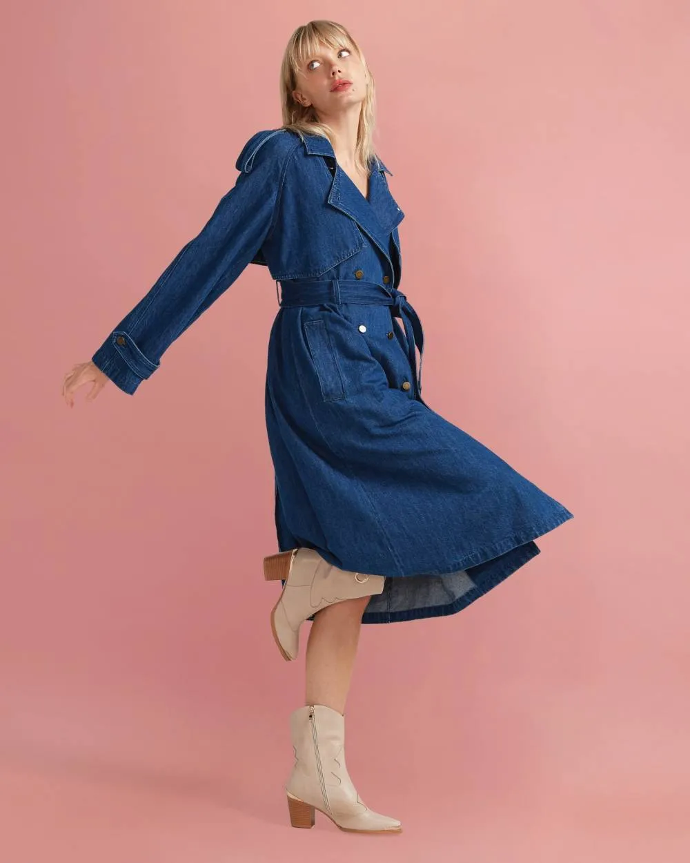 Belle & Bloom Wild Skies Denim Trench sold by Reitmans product image thumbnail 2