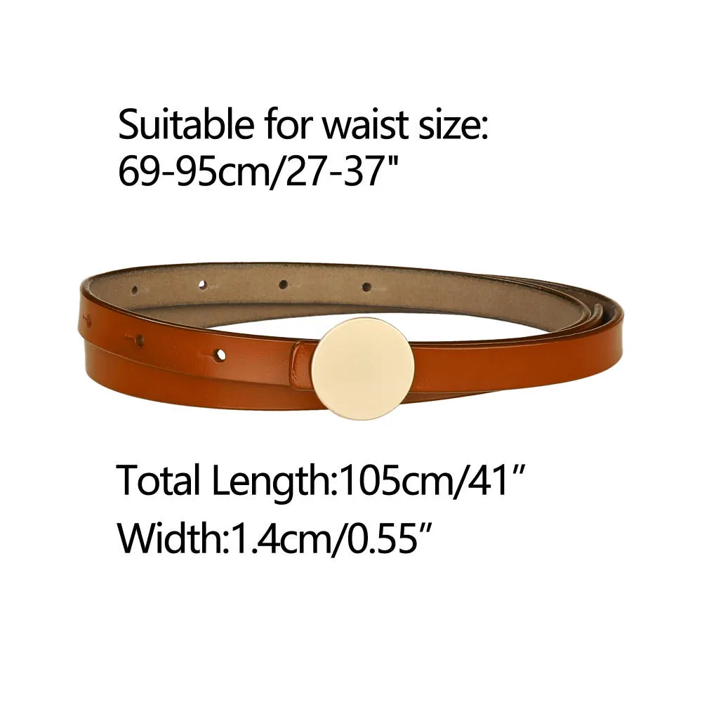 Allegra K- Faux Leather Skinny Belt Round Metal Buckle sold by Reitmans product image thumbnail 5