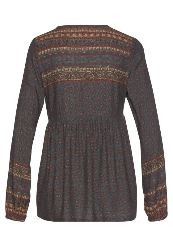 Long Sleeve Boho Print Top sold by Reitmans product image thumbnail 5