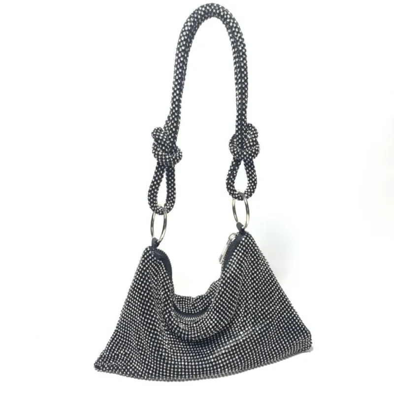 Silvertone Crystal Mesh Evening Clutch Bag - Don't AsK sold by Reitmans