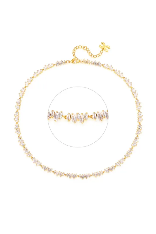 Classicharms-T Shape Zirconia Necklace sold by Reitmans