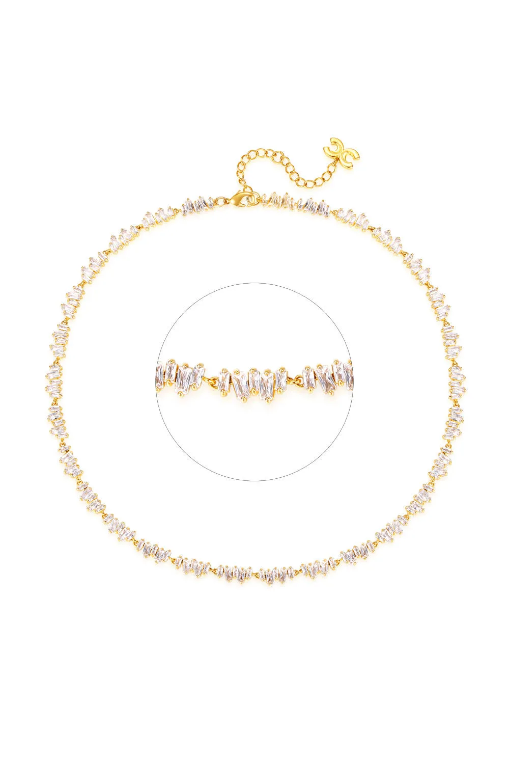 Classicharms-T Shape Zirconia Necklace sold by Reitmans