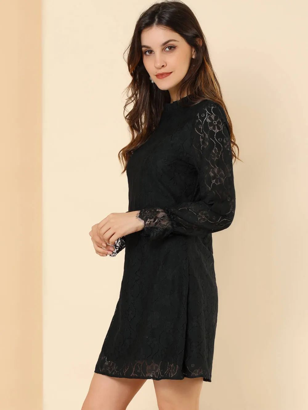 Allegra K- Elegant Ruffle Floral Lace Dress sold by Reitmans product image thumbnail 2