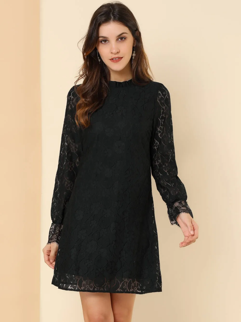 Allegra K- Elegant Ruffle Floral Lace Dress sold by Reitmans product image thumbnail 4