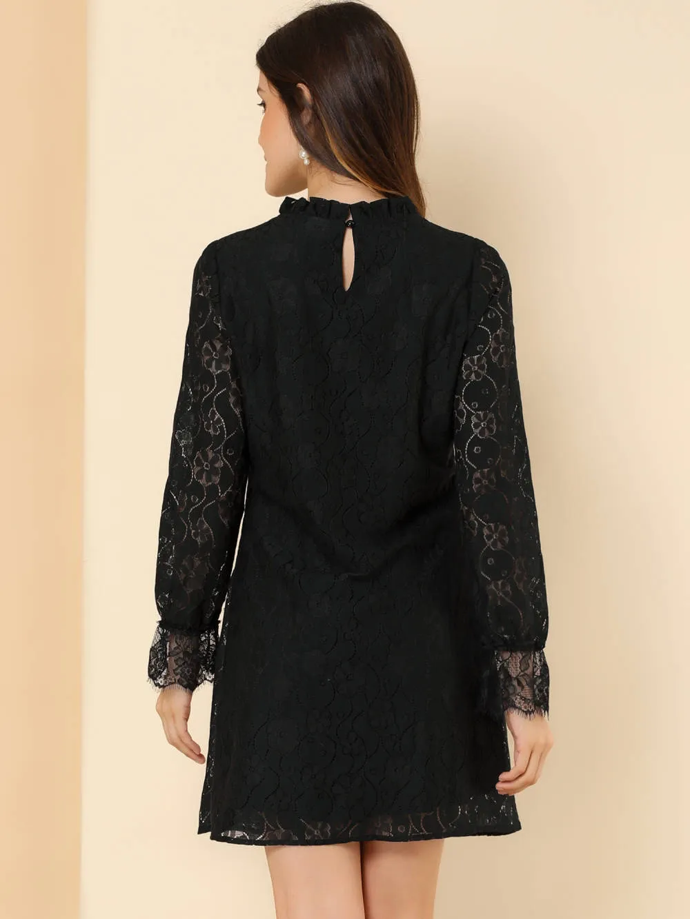 Allegra K- Elegant Ruffle Floral Lace Dress sold by Reitmans product image thumbnail 5