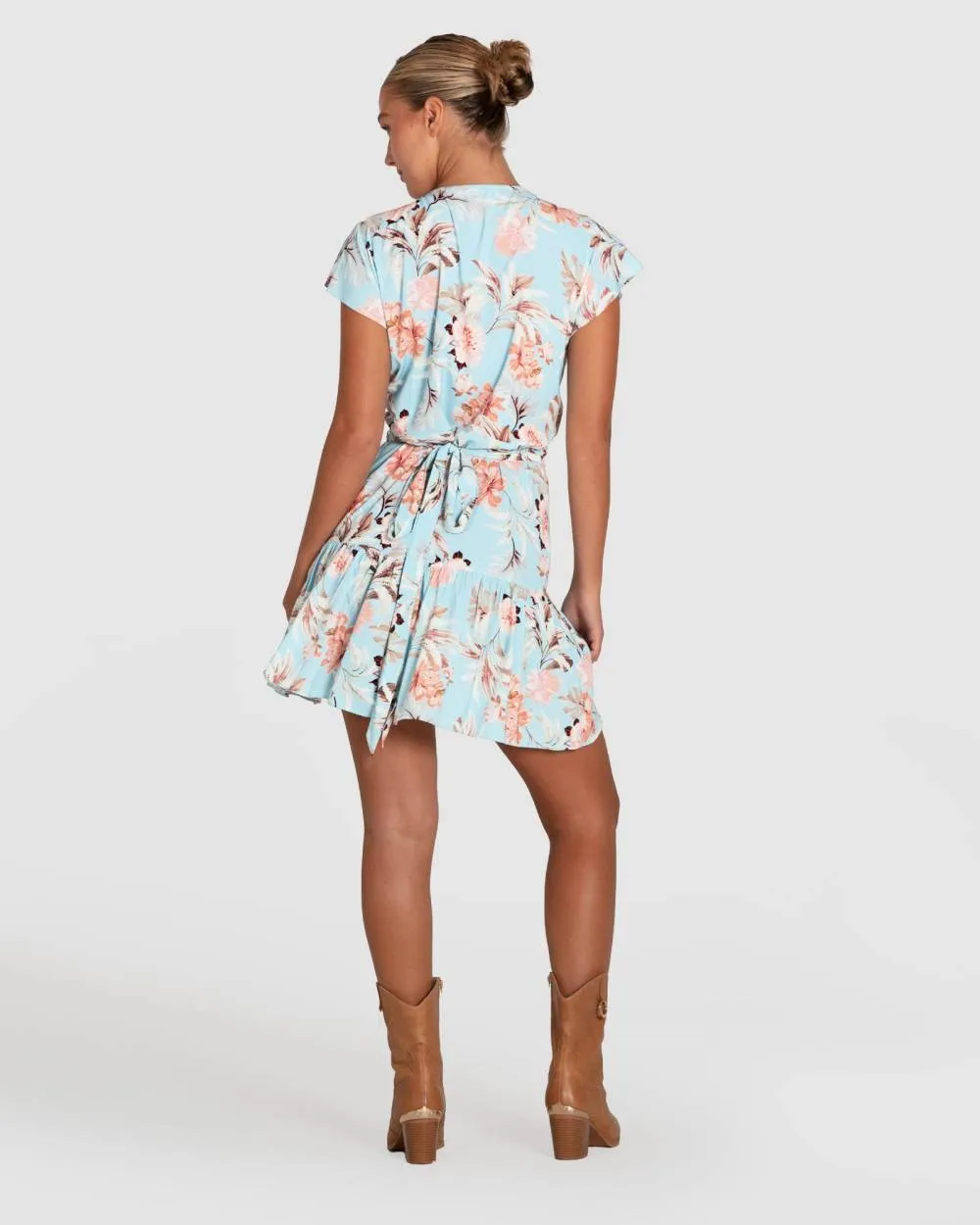 Belle & Bloom Love Shack Mini Wrap Dress sold by Reitmans product image thumbnail 3