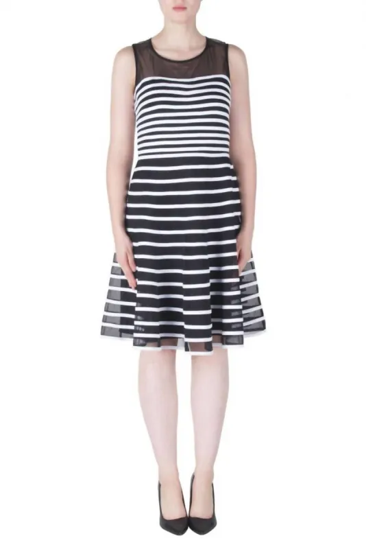 Joseph Ribkoff - White Striped Midi Dress sold by Reitmans