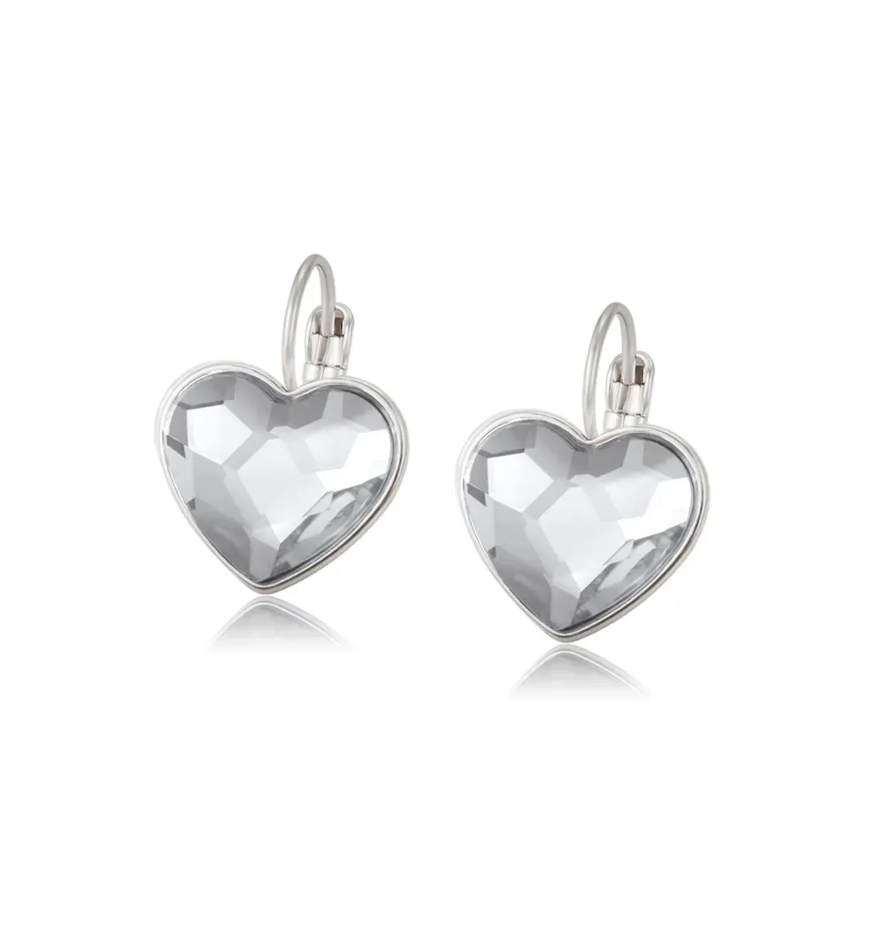 Clear Crystal Heart Leverback Earrings by callura sold by Reitmans product image thumbnail 2