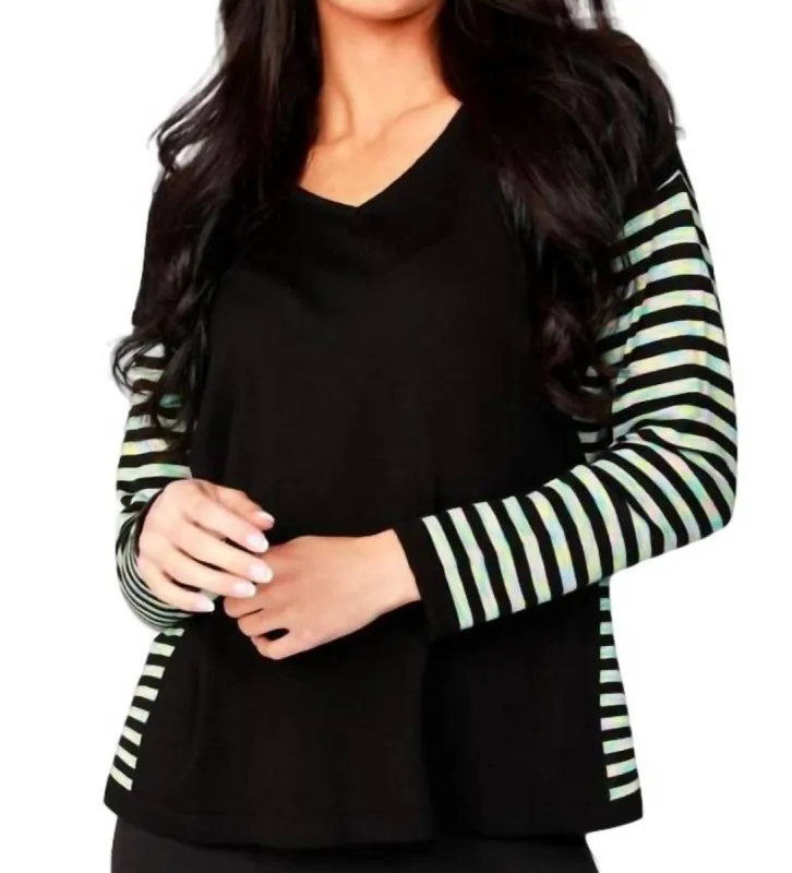 ANGEL - Long Sleeve Stripe V-Neck Top sold by Reitmans