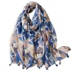 Slate And Beige Geometric Scarf With Tassels - Don't AsK sold by Reitmans