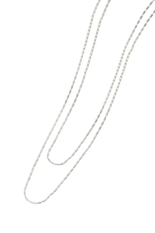 Classicharms-Arcane Silver Oval Bead Necklace sold by Reitmans