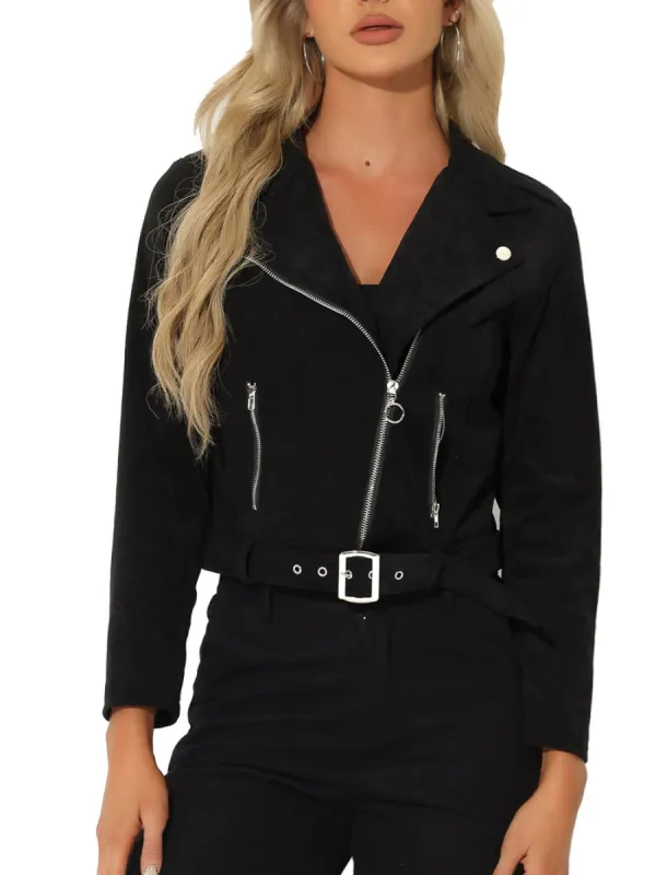 Allegra K- Corduroy Notched Lapel Zipper Jacket sold by Reitmans