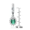 Genevive Sterling Silver White Gold Plated with Colored Cubic Zirconia Flower Shaped Dangling Earrings sold by Reitmans
