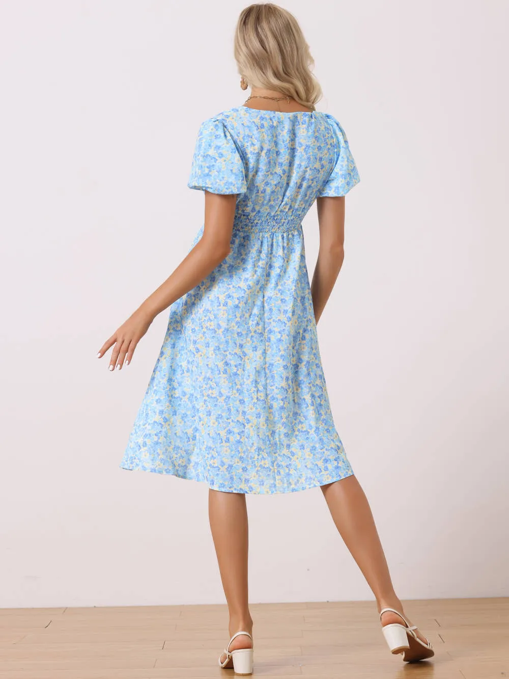 Allegra K - Floral Deep V Neck Summer Dress sold by Reitmans product image thumbnail 4