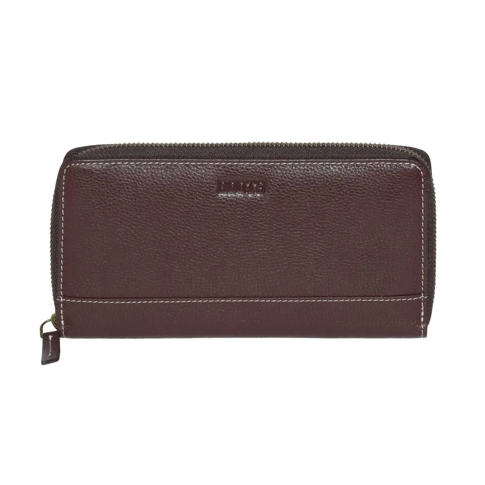 Roots Ladies' Slim Zipper Round Wallet sold by Reitmans