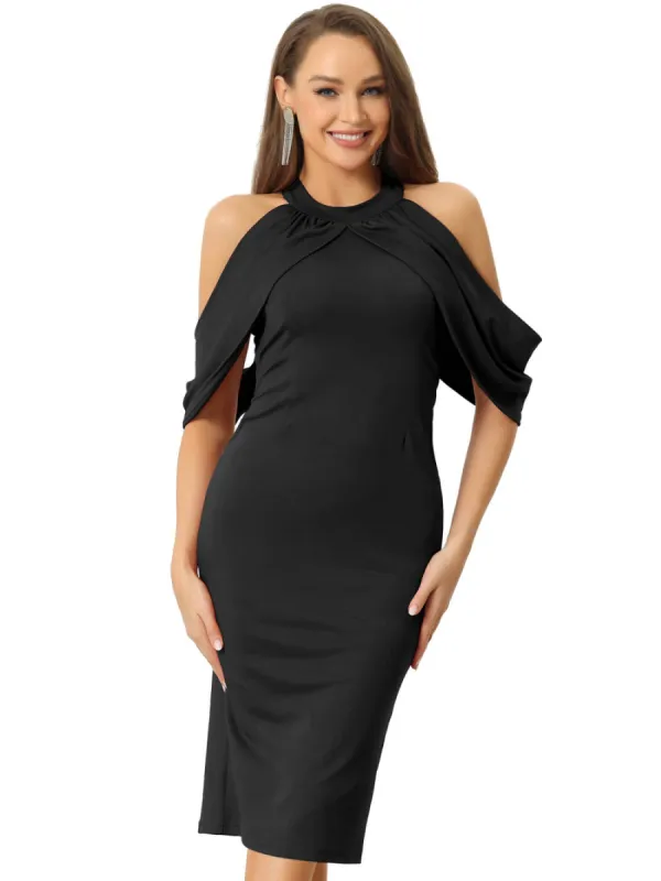 Allegra K- Halter Neck Cold Shoulder Dress sold by Reitmans