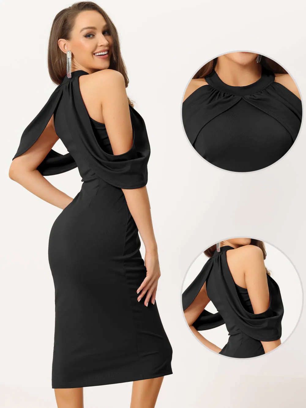 Allegra K- Halter Neck Cold Shoulder Dress sold by Reitmans product image thumbnail 2