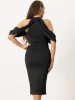 Allegra K- Halter Neck Cold Shoulder Dress sold by Reitmans