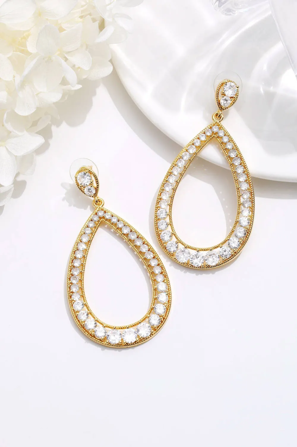 Classicharms-Artisanal Pavé Hollow Teardrop Earrings sold by Reitmans product image thumbnail 5