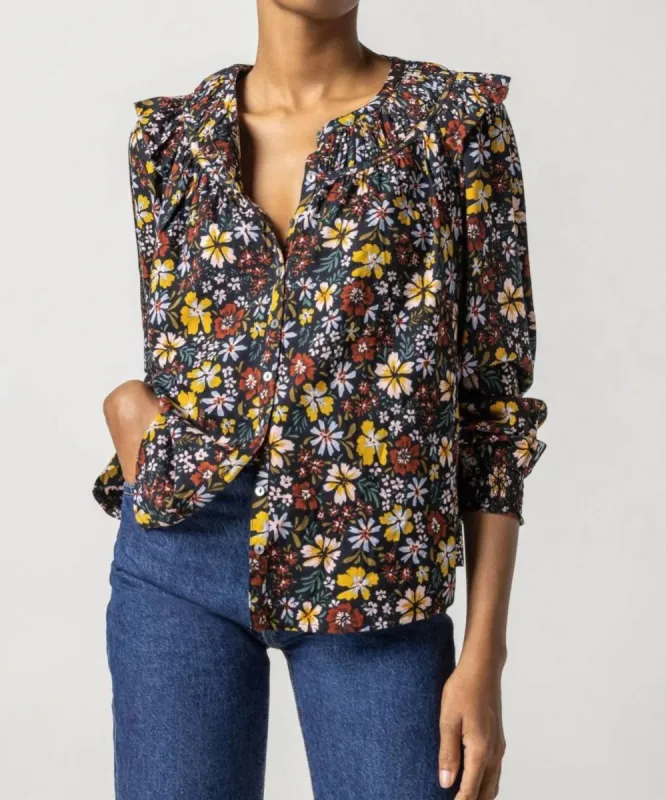 Lilla P - Smocked Cuff Top sold by Reitmans