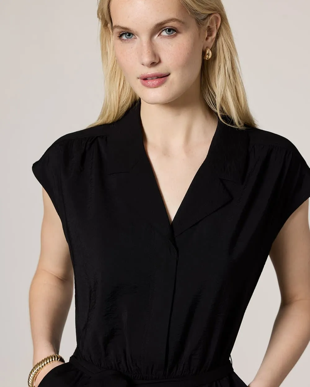 Straight-Leg Extended-Sleeve Jumpsuit sold by Reitmans product image thumbnail 4