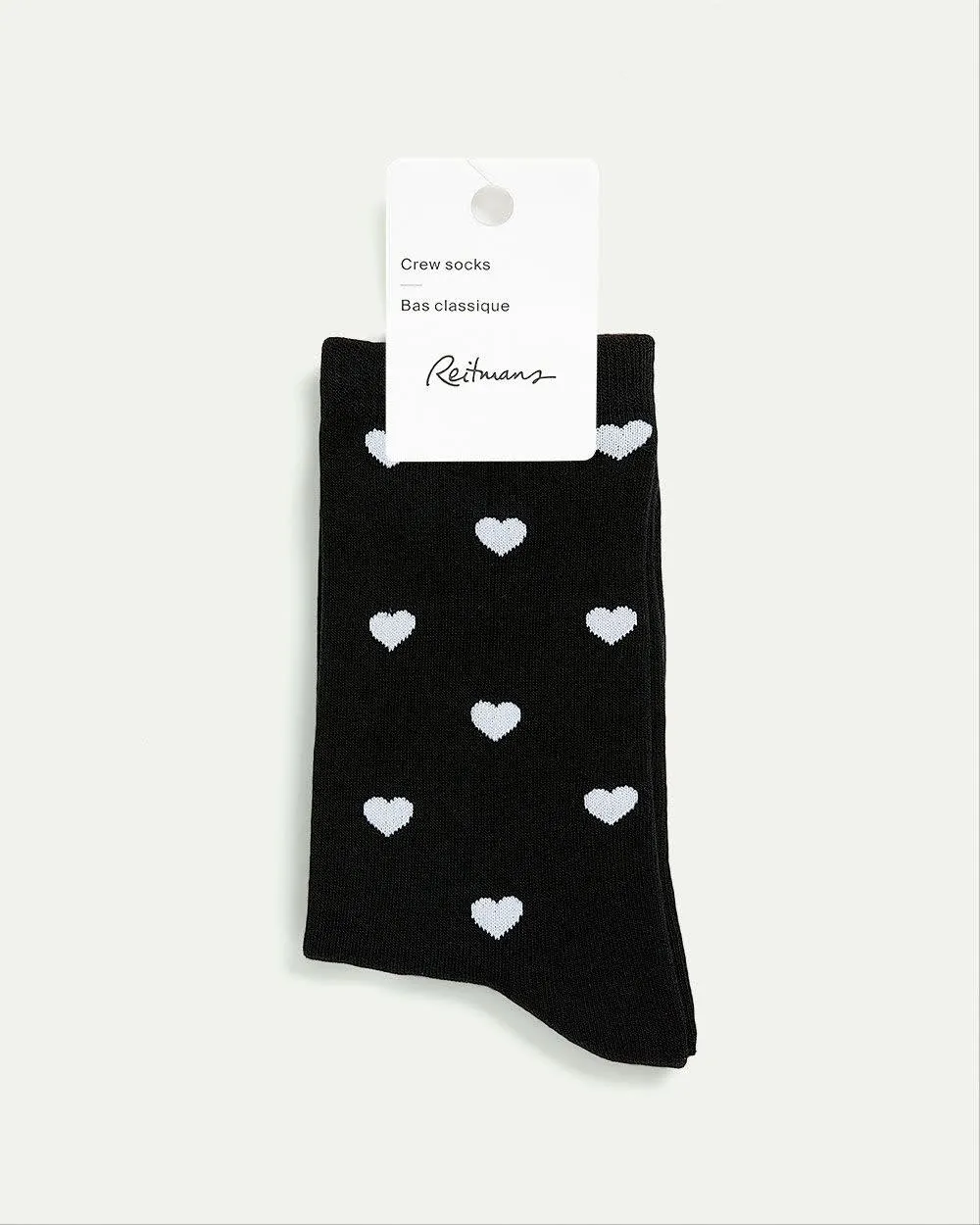 Cotton Crew Socks with Hearts sold by Reitmans product image thumbnail 2