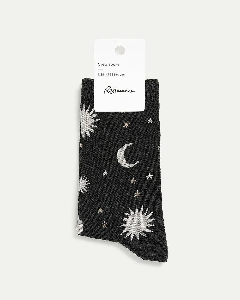 Cotton Crew Socks with Astral Pattern sold by Reitmans product image thumbnail 2