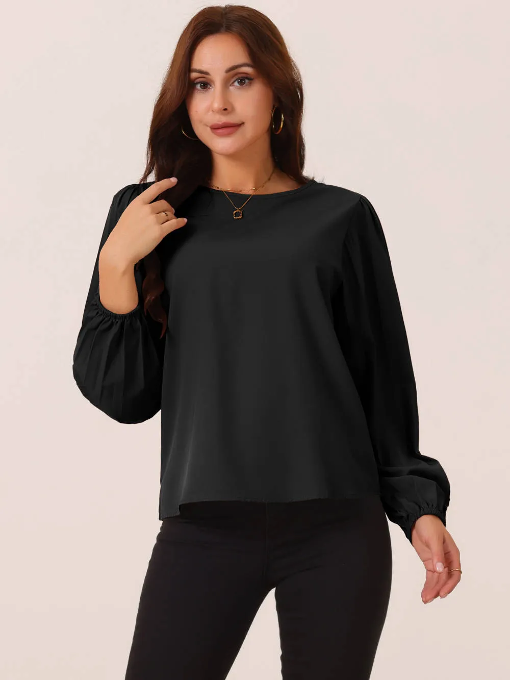 Allegra K - Elegant Pleated Long Sleeve Blouse sold by Reitmans product image thumbnail 3
