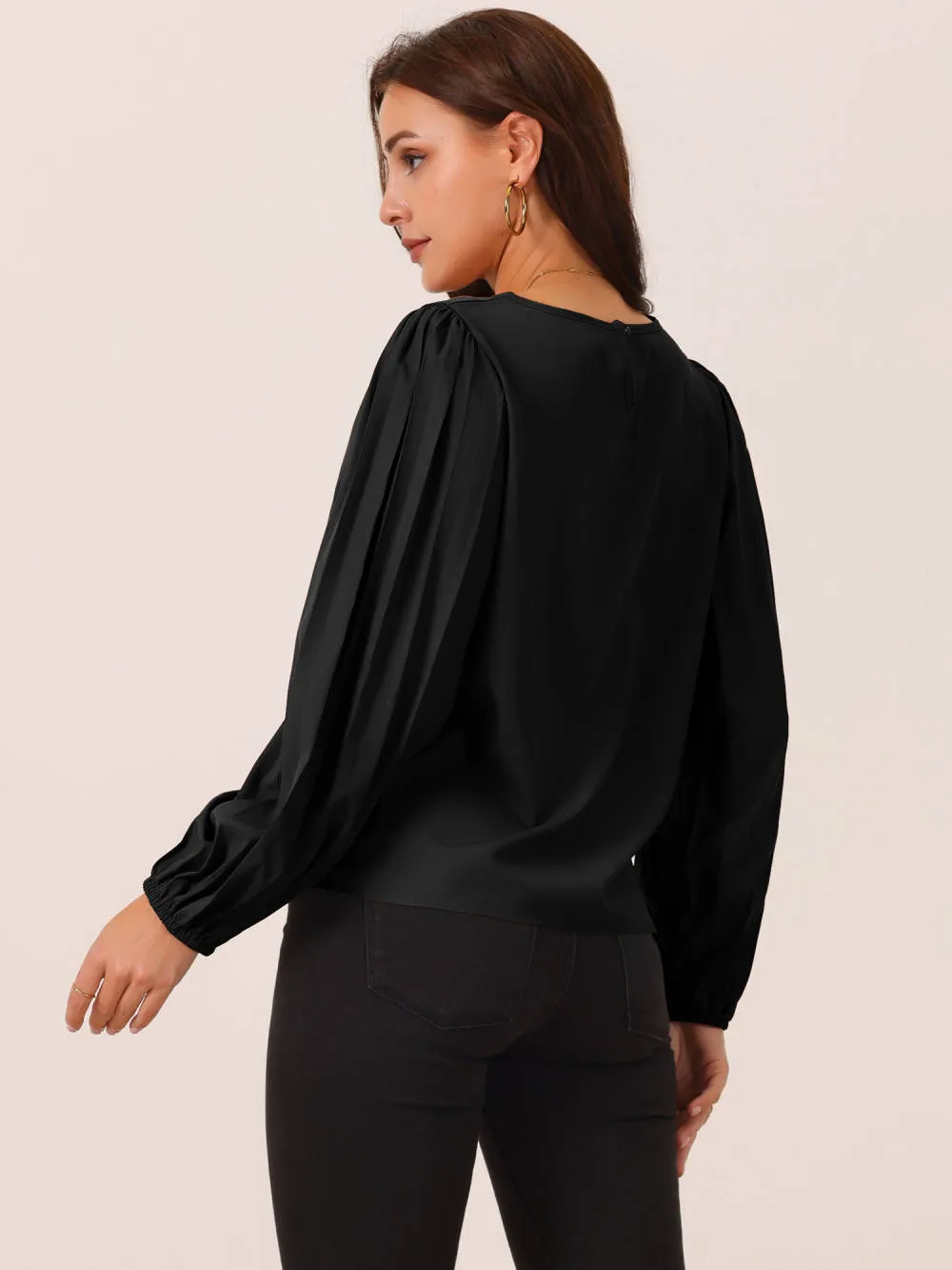 Allegra K - Elegant Pleated Long Sleeve Blouse sold by Reitmans product image thumbnail 4