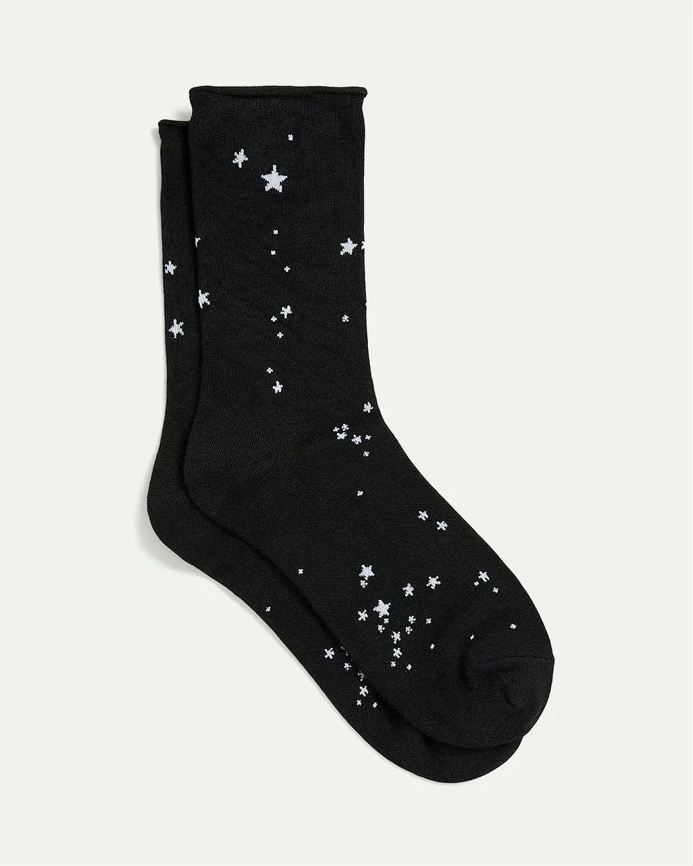Bamboo Viscose Crew Socks with Stars sold by Reitmans