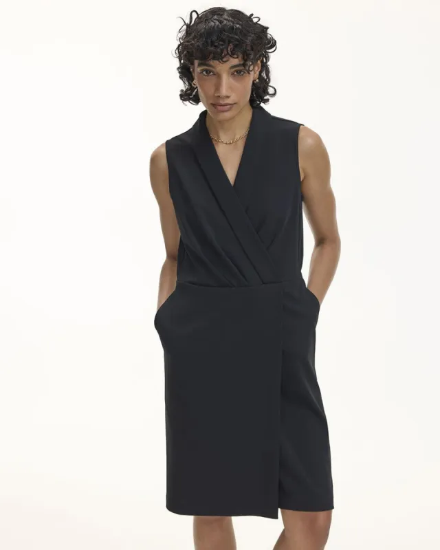 Sleeveless Wrap Dress with Blazer Collar sold by Reitmans
