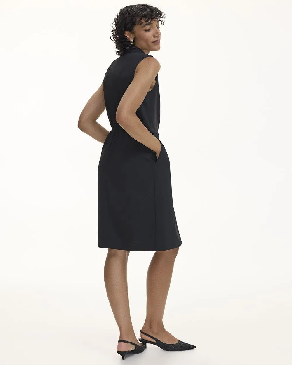 Sleeveless Wrap Dress with Blazer Collar sold by Reitmans product image thumbnail 2