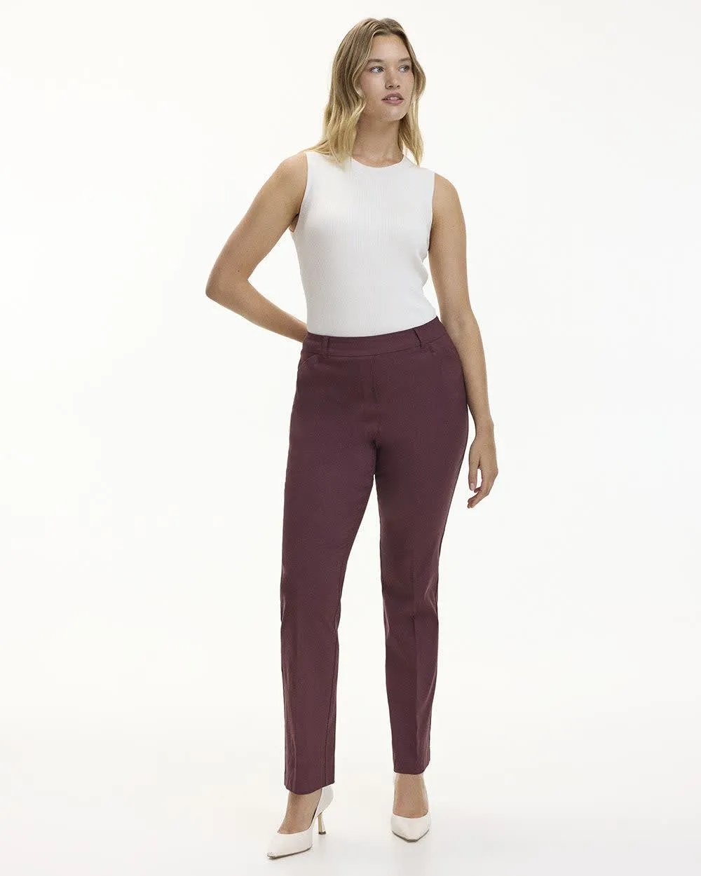Straight-Leg High-Rise Pants - The Iconic (R) sold by Reitmans