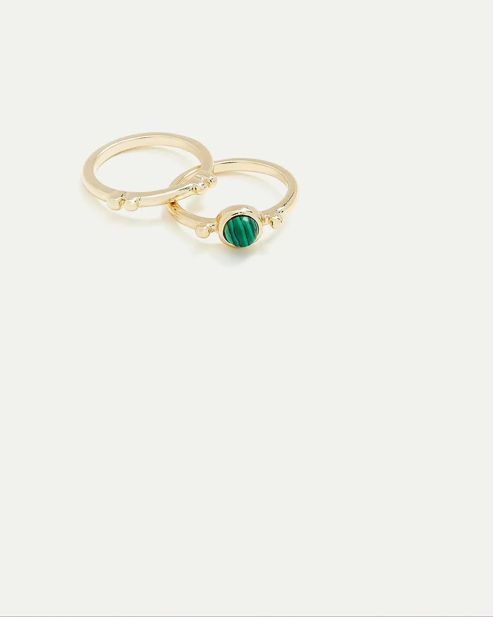 Rings with Malachite - Set of 2 sold by Reitmans